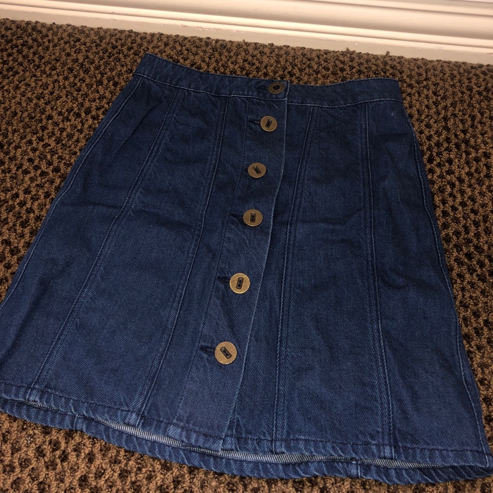 Anthropology Denim Button-up Skirt Size 4